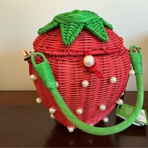 NWT Kate Spade x Target Pearl Embellished Strawberry Basket Bag